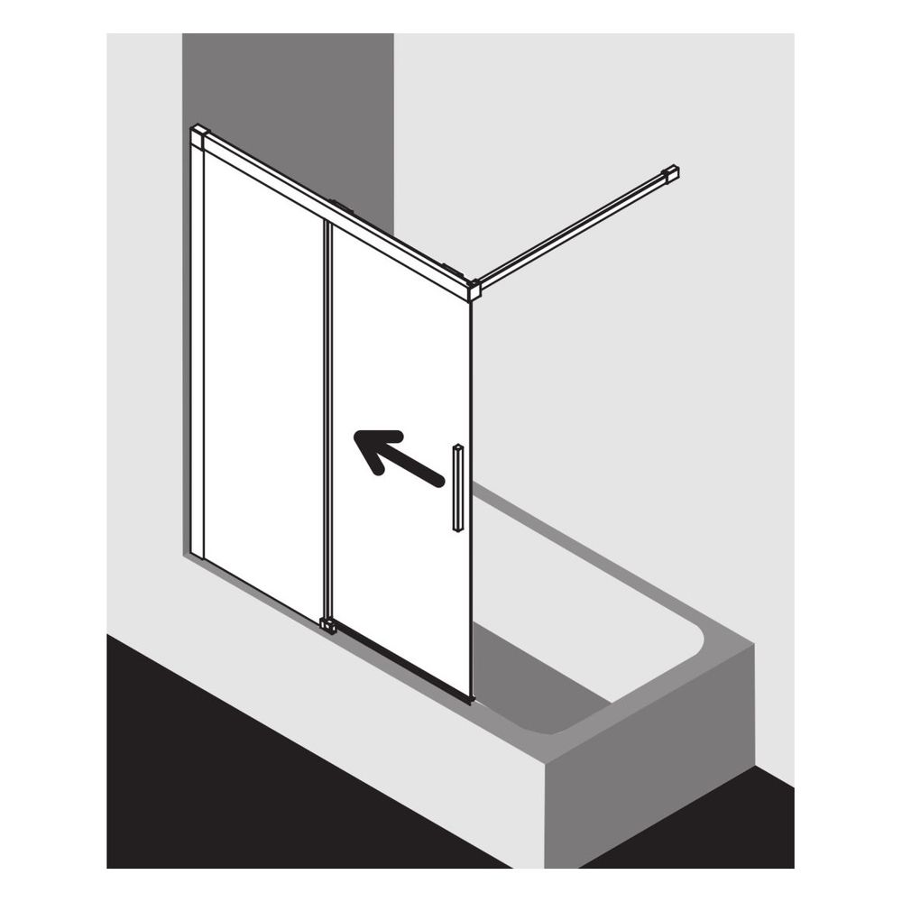 Kermi Duschkabine Nica Gleittür 2T Festfeld H2L 1500x1200x22mm ESG Klar 6mm Silber... KERMI-NIH2L12015VPK 4051484571841 (Abb. 3)