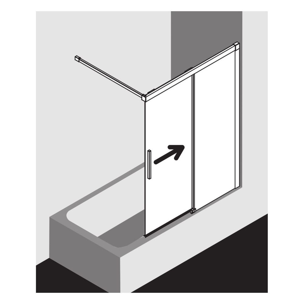 Kermi Duschkabine Nica Gleittür 2T Festfeld H2L 1500x1200x22mm ESG Klar 6mm Silber... KERMI-NIH2L12015VPK 4051484571841 (Abb. 5)