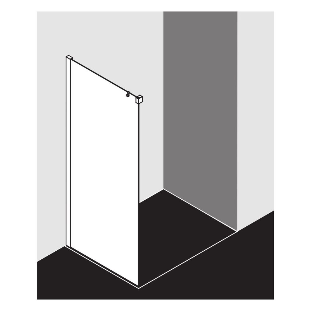 Kermi Seitenwand Nica TWL 2000x780x32mm ESG Klar 6mm Silber Hochglanz Anschlag lin... KERMI-NITWL07820VPK 4051484486800 (Abb. 2)