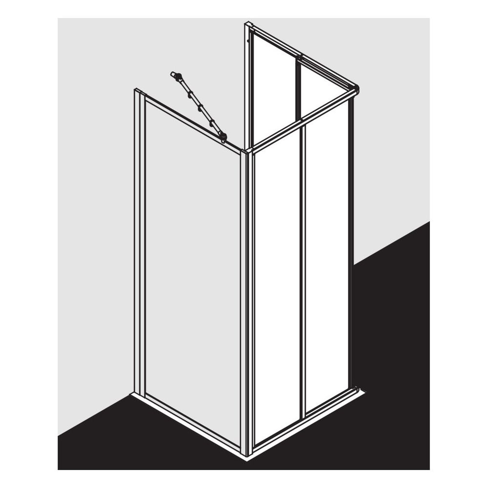 Kermi Duschkabine Nova 2000 Eckeinstieg 2T Gleittür Halbteil ED2 1850x900x30mm Ke... KERMI-N2ED20901811K 4046383213602 (Abb. 10)