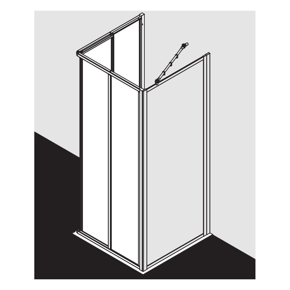 Kermi Duschkabine Nova 2000 Eckeinstieg 2T Gleittür Halbteil ED2 1850x900x30mm Ker... KERMI-N2ED20901811K 4046383213602 (Abb. 6)