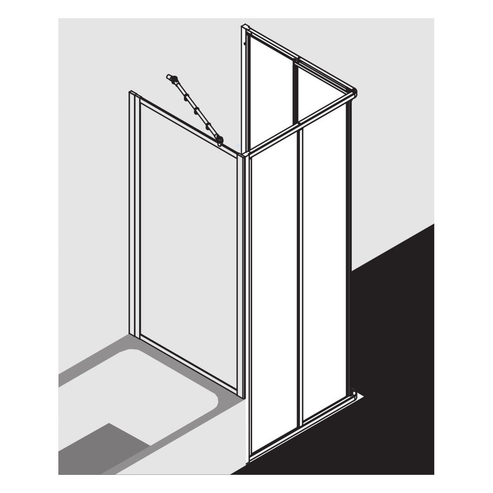 Kermi Duschkabine Nova 2000 Eckeinstieg 2T Gleittür Halbteil ED2 1850x900x30mm Ker... KERMI-N2ED20901811K 4046383213602 (Abb. 8)