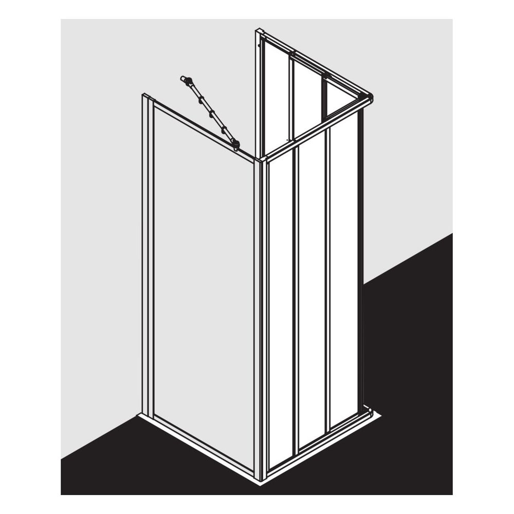 Kermi Duschkabine Nova 2000 Eckeinstieg 3T Gleittür Halbteil ED3 1850x800x30mm Ker... KERMI-N2ED30801811K 4046383214173 (Abb. 3)