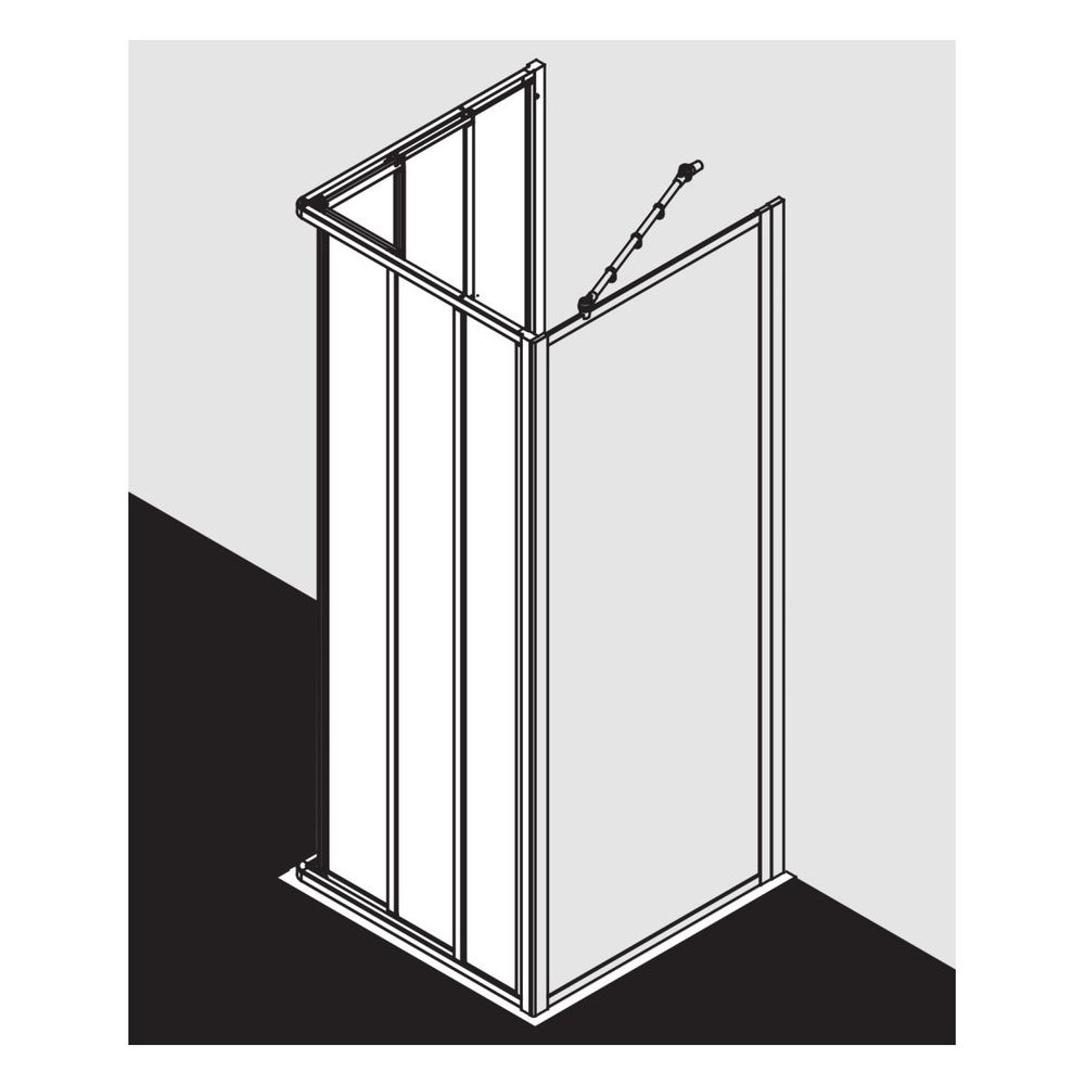 Kermi Duschkabine Nova 2000 Eckeinstieg 3T Gleittür Halbteil ED3 1850x800x30mm Ker... KERMI-N2ED30801811K 4046383214173 (Abb. 4)