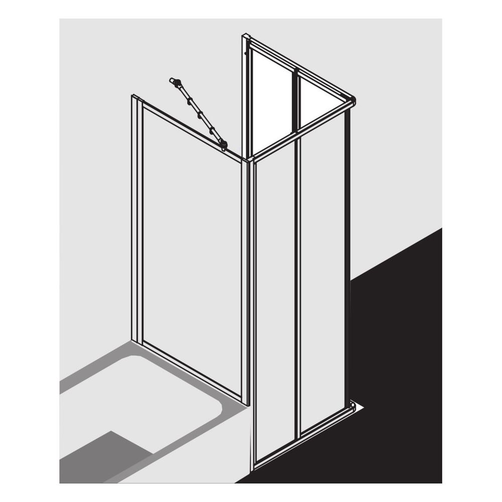 Kermi Duschkabine Nova 2000 Eckeinstieg 2T Falttür Halbteil EF2 1850x800x30mm Ker... KERMI-N2EF20801811K 4046383215088 (Abb. 12)