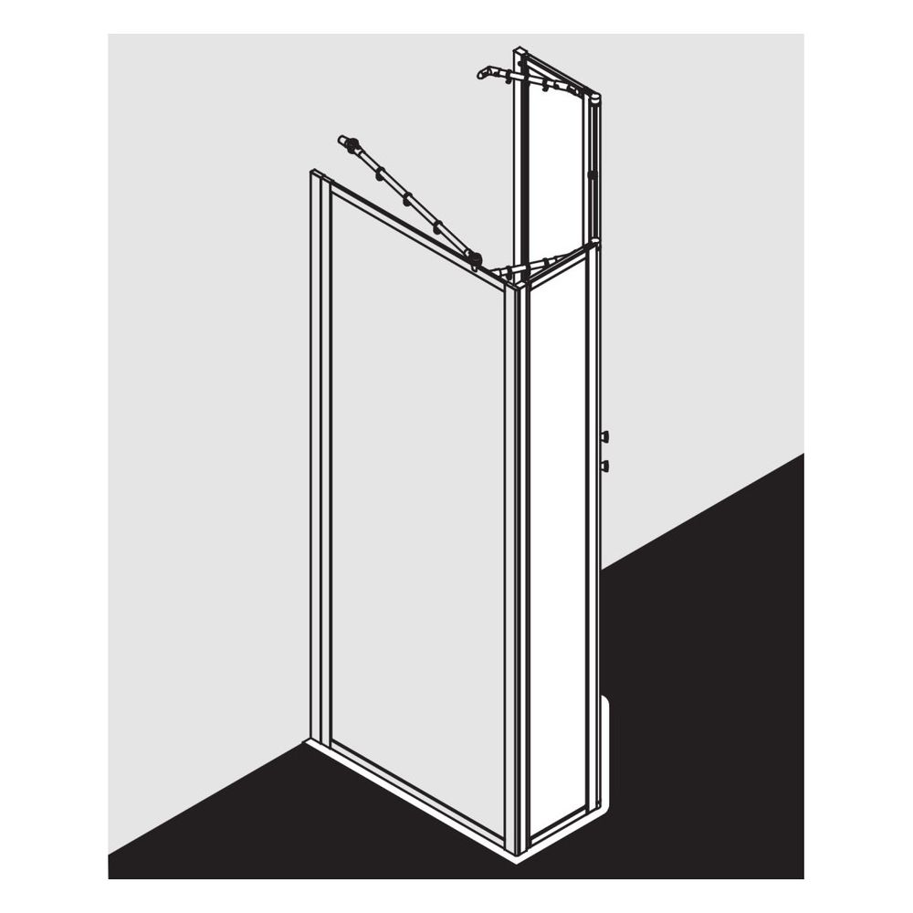 Kermi Duschkabine Nova 2000 Fünfeck Pendeltür Festfeld F43 1850x900x24mm Kerolan F... KERMI-N2F430901811K 4046383218287 (Abb. 5)