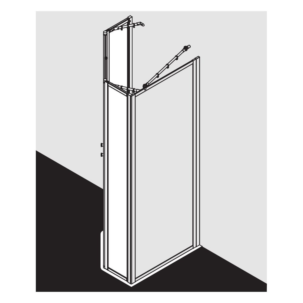 Kermi Duschkabine Nova 2000 Fünfeck Pendeltür Festfeld F43 1850x900x24mm Kerolan F... KERMI-N2F430901811K 4046383218287 (Abb. 3)