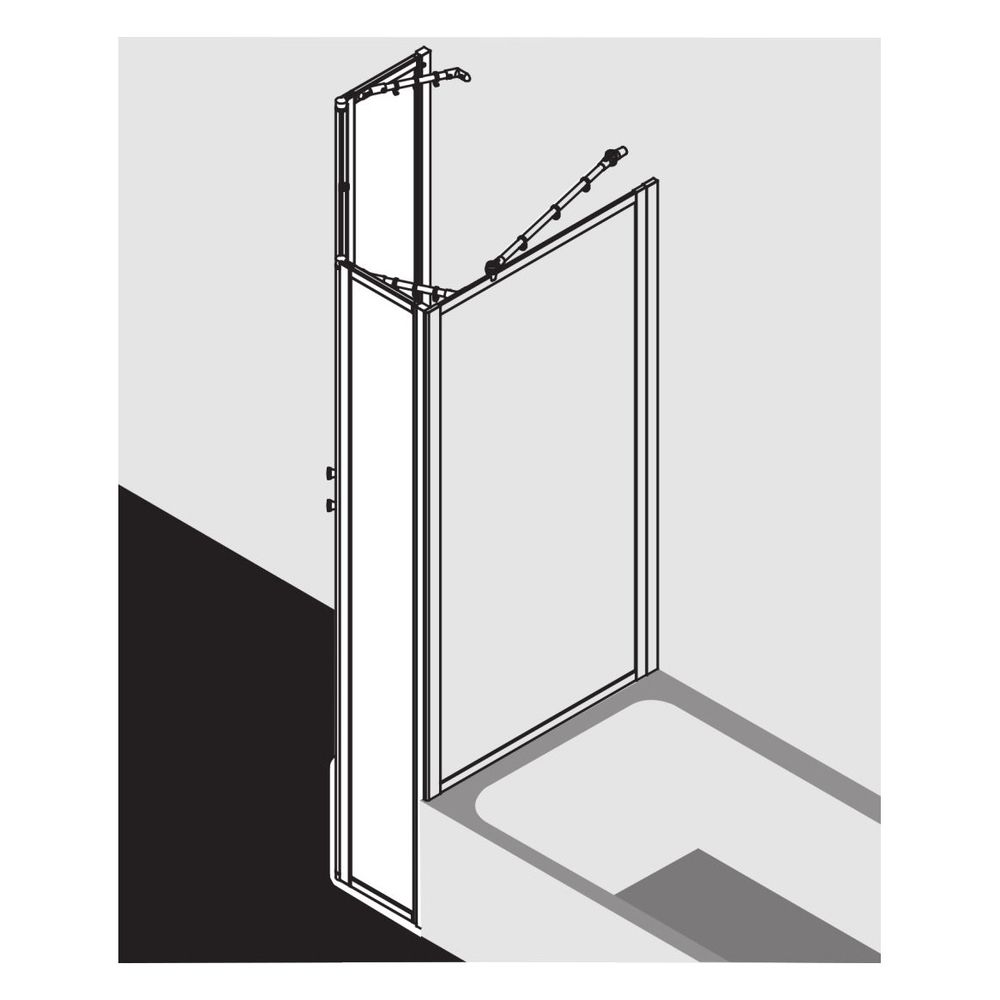 Kermi Duschkabine Nova 2000 Fünfeck Pendeltür Festfeld F43 1850x900x24mm Kerolan F... KERMI-N2F430901811K 4046383218287 (Abb. 4)