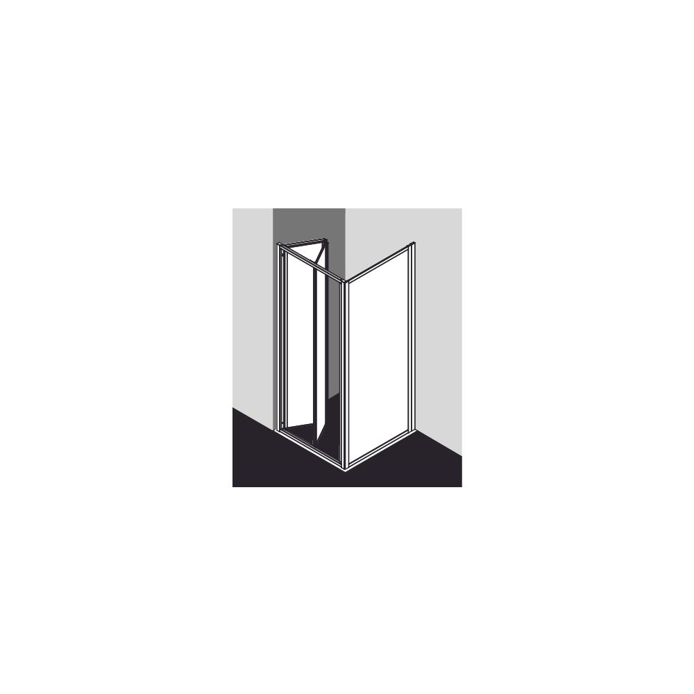 Kermi Duschkabine Nova 2000 Falttür FTD 1850x900x30mm Kerolan Fontana 3mm Silber M... KERMI-N2FTD0901811K 4046383220082 (Abb. 4)
