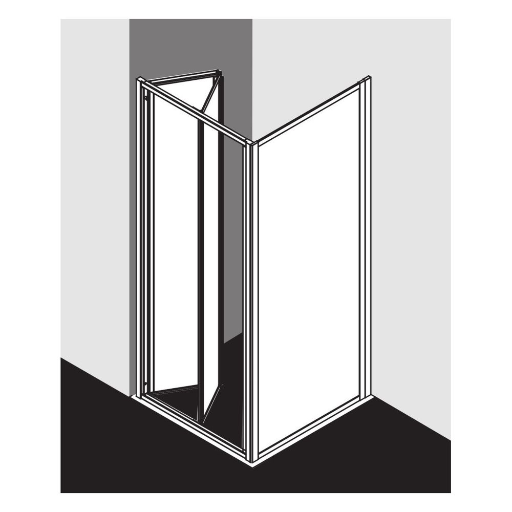 Kermi Duschkabine Nova 2000 Falttür FTD 1850x900x30mm Kerolan Fontana 3mm Silber M... KERMI-N2FTD0901811K 4046383220082 (Abb. 2)
