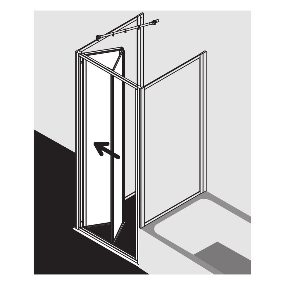 Kermi Duschkabine Nova 2000 Falttür FTD 1850x900x30mm Kerolan Fontana 3mm Silber M... KERMI-N2FTD0901811K 4046383220082 (Abb. 9)