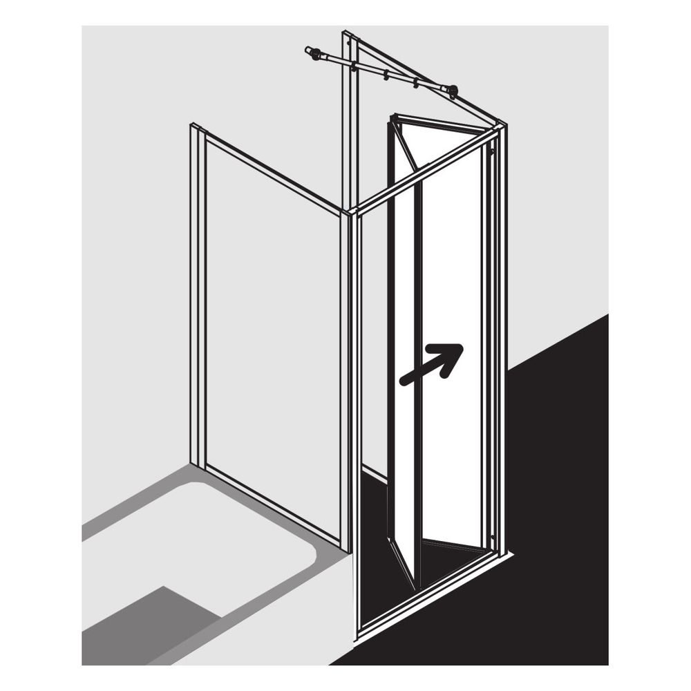 Kermi Duschkabine Nova 2000 Falttür FTD 1850x900x30mm Kerolan Fontana 3mm Silber ... KERMI-N2FTD0901811K 4046383220082 (Abb. 13)