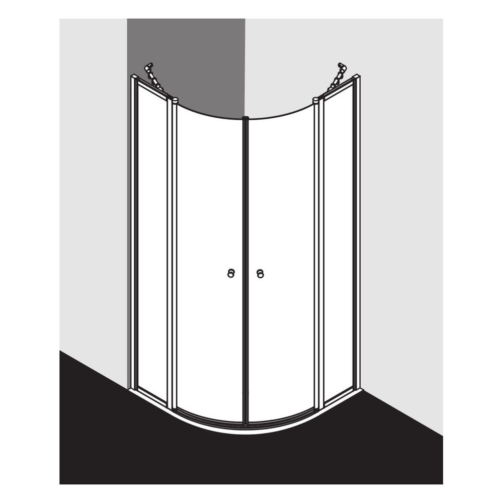 Kermi Duschkabine Nova 2000 Viertelkreis Pendel Festfeld P53 1850x900x24mm Kerola... KERMI-N2P530901811K 4046383221461 (Abb. 12)