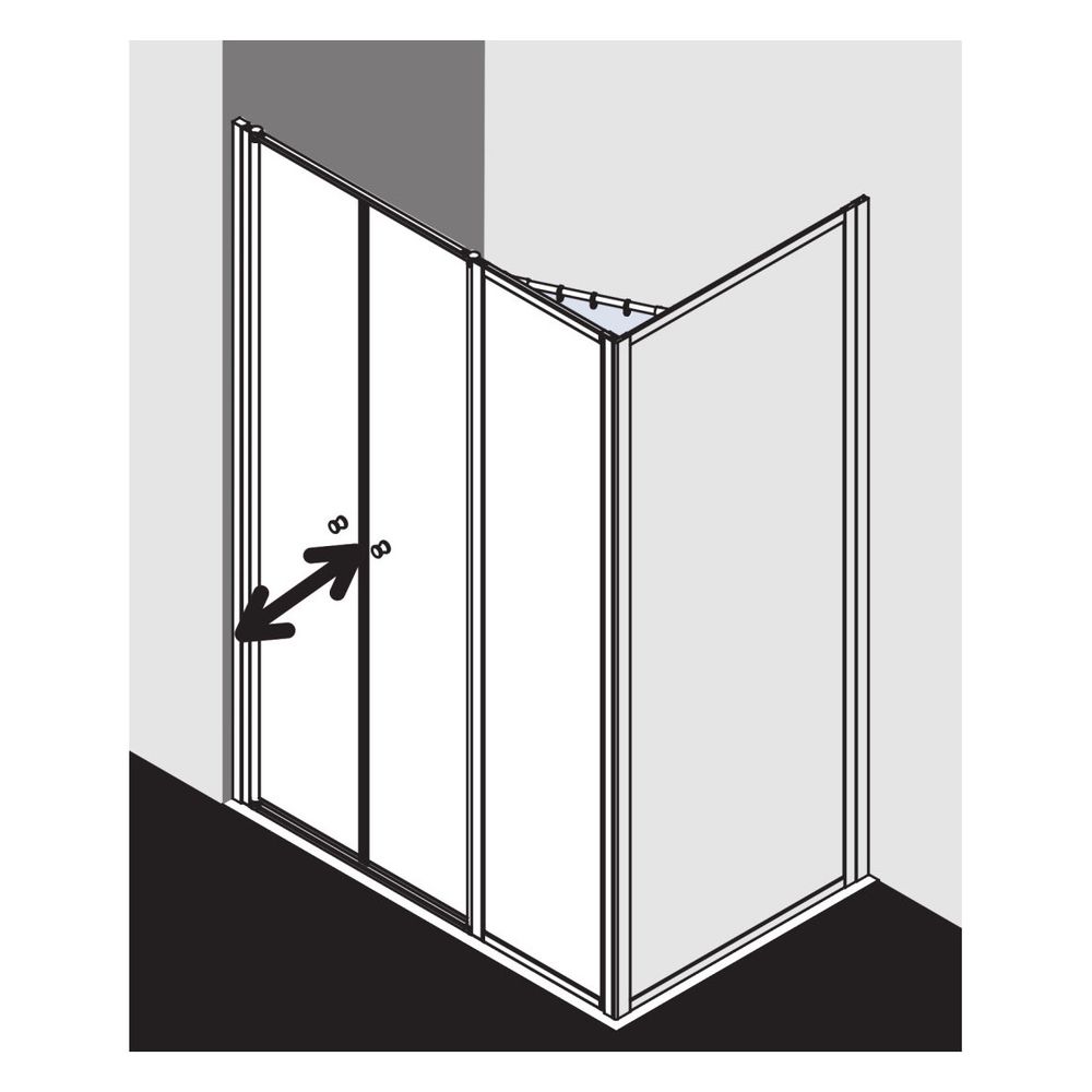 Kermi Duschkabine Nova 2000 Pendeltür mit Festfeld PFR 1850x1300x24mm Kerolan Font... KERMI-N2PFR1301811K 4046383223205 (Abb. 5)