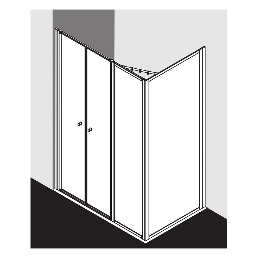 Kermi Duschkabine Nova 2000 Pendeltür mit Festfeld PFR 1850x1300x24mm Kerolan Font... KERMI-N2PFR1301811K 4046383223205 (Abb. 8)