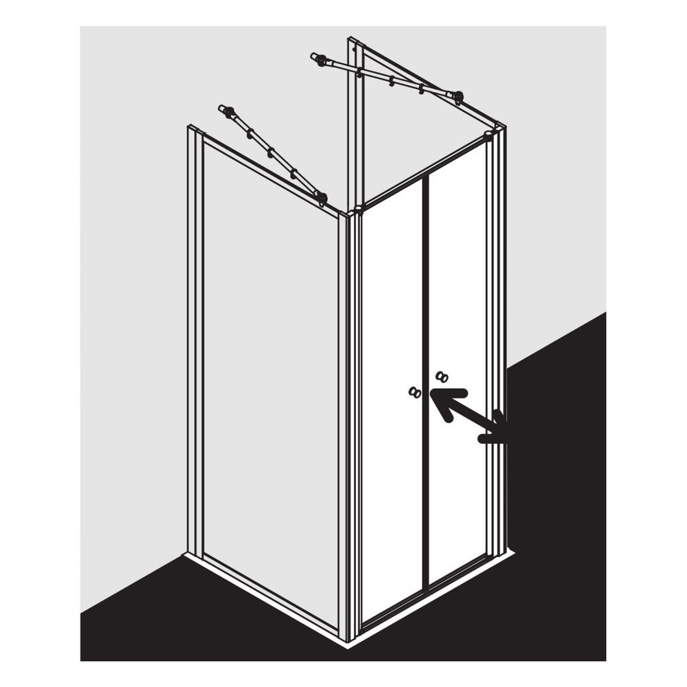 Kermi Duschkabine Nova 2000 Pendeltür PTD 1850x880x24mm Kerolan Fontana 4mm Silbe... KERMI-N2PTD0881811K 4051484579069 (Abb. 13)