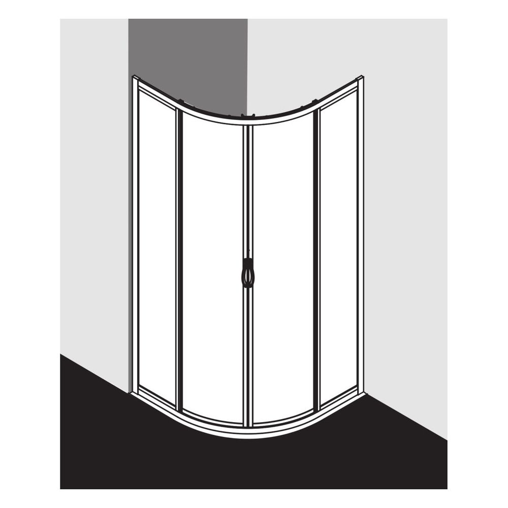 Kermi Duschkabine Nova 2000 Viertelkreis Gleittüren R53 1850x870-885x17mm Kerolan... KERMI-N2R530901811K 4046383225254 (Abb. 12)