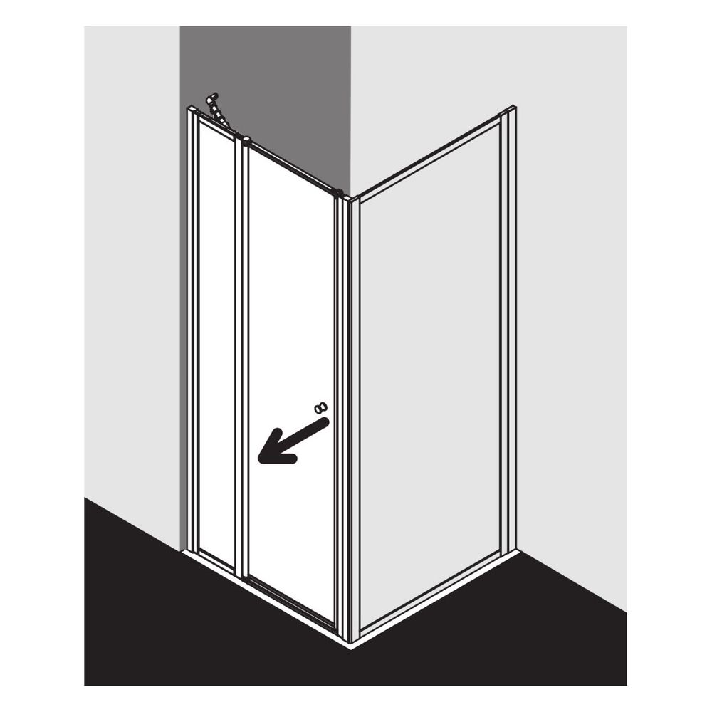 Kermi Duschkabine Nova 2000 Schwingtür mit Festfeld SFW 1850x900x24mm Kerolan Fon... KERMI-N2SFW0901811K 4046383226213 (Abb. 10)