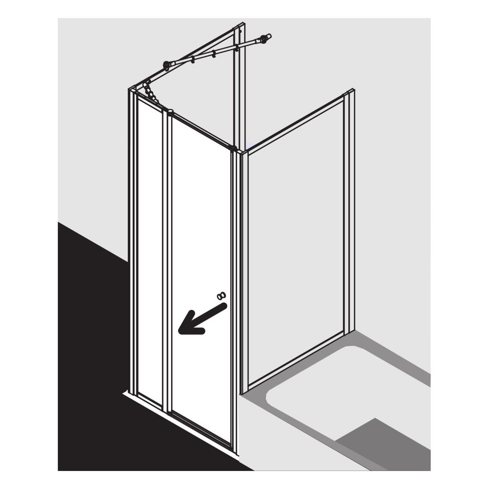 Kermi Duschkabine Nova 2000 Schwingtür mit Festfeld SFW 1850x900x24mm Kerolan Font... KERMI-N2SFW0901811K 4046383226213 (Abb. 8)