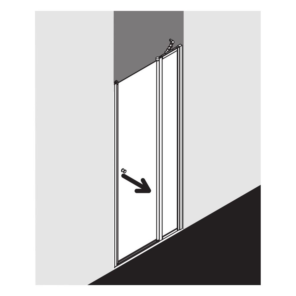 Kermi Duschkabine Nova 2000 Schwingtür mit Festfeld SFW 1850x900x24mm Kerolan Fon... KERMI-N2SFW0901811K 4046383226213 (Abb. 11)