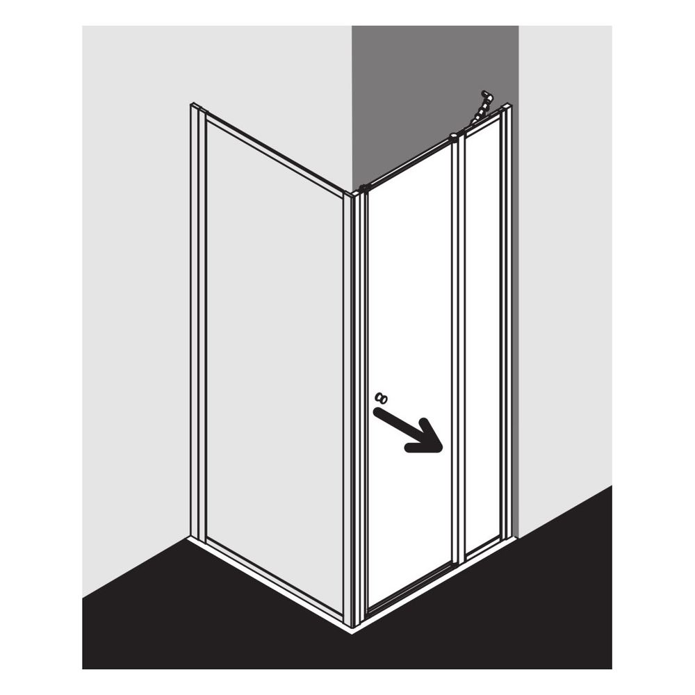 Kermi Duschkabine Nova 2000 Schwingtür mit Festfeld SFW 1850x900x24mm Kerolan Font... KERMI-N2SFW0901811K 4046383226213 (Abb. 4)