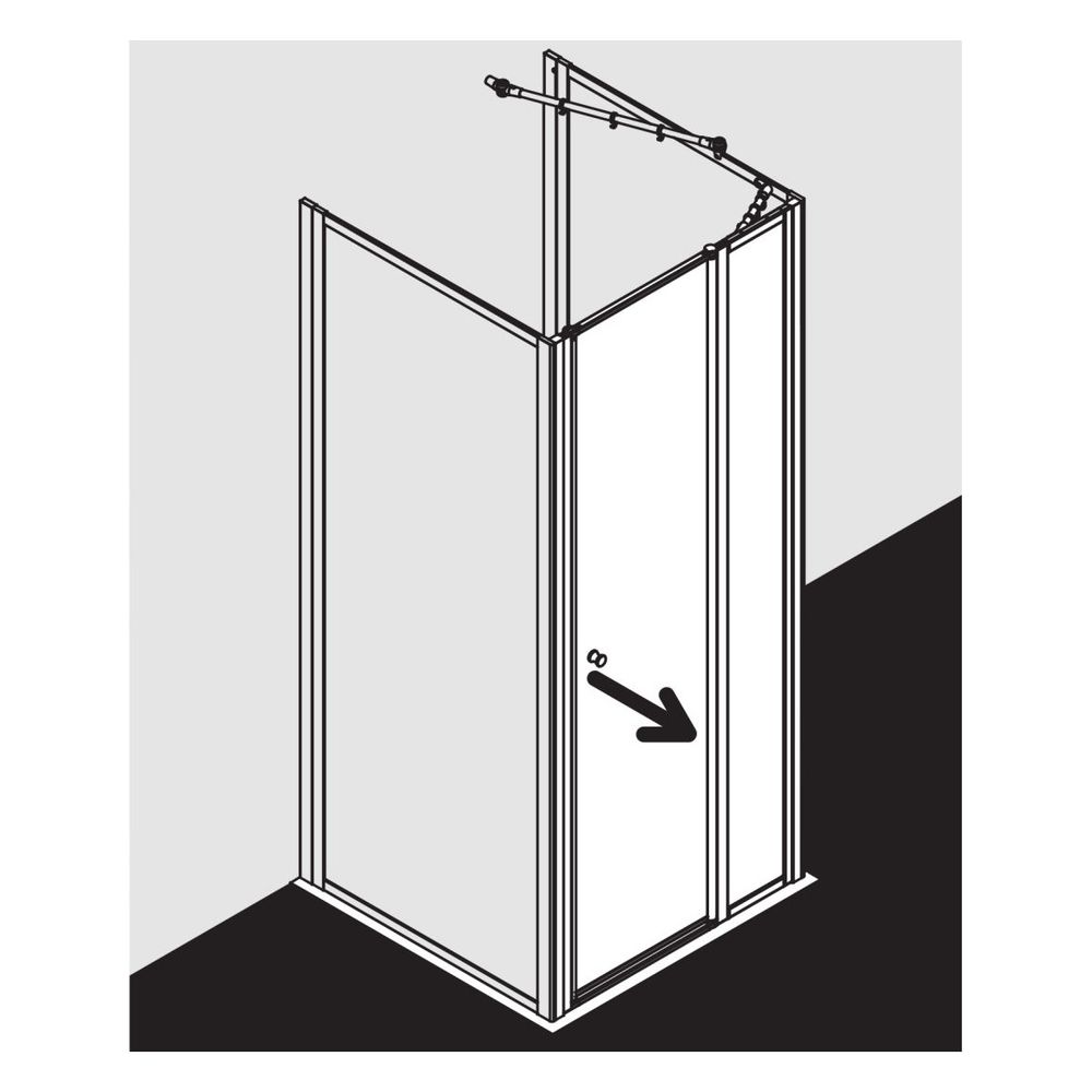 Kermi Duschkabine Nova 2000 Schwingtür mit Festfeld SFW 1850x900x24mm Kerolan Fon... KERMI-N2SFW0901811K 4046383226213 (Abb. 13)