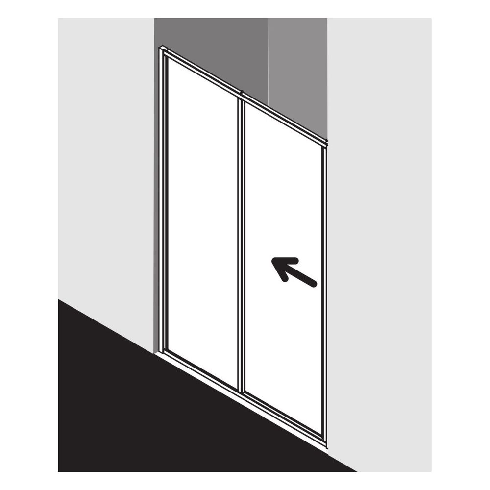 Kermi Duschkabine Nova 2000 Gleittür 2T Festfeld ST2 1850x1100x30mm Kerolan Fonta... KERMI-N2ST21101811K 4046383226572 (Abb. 12)