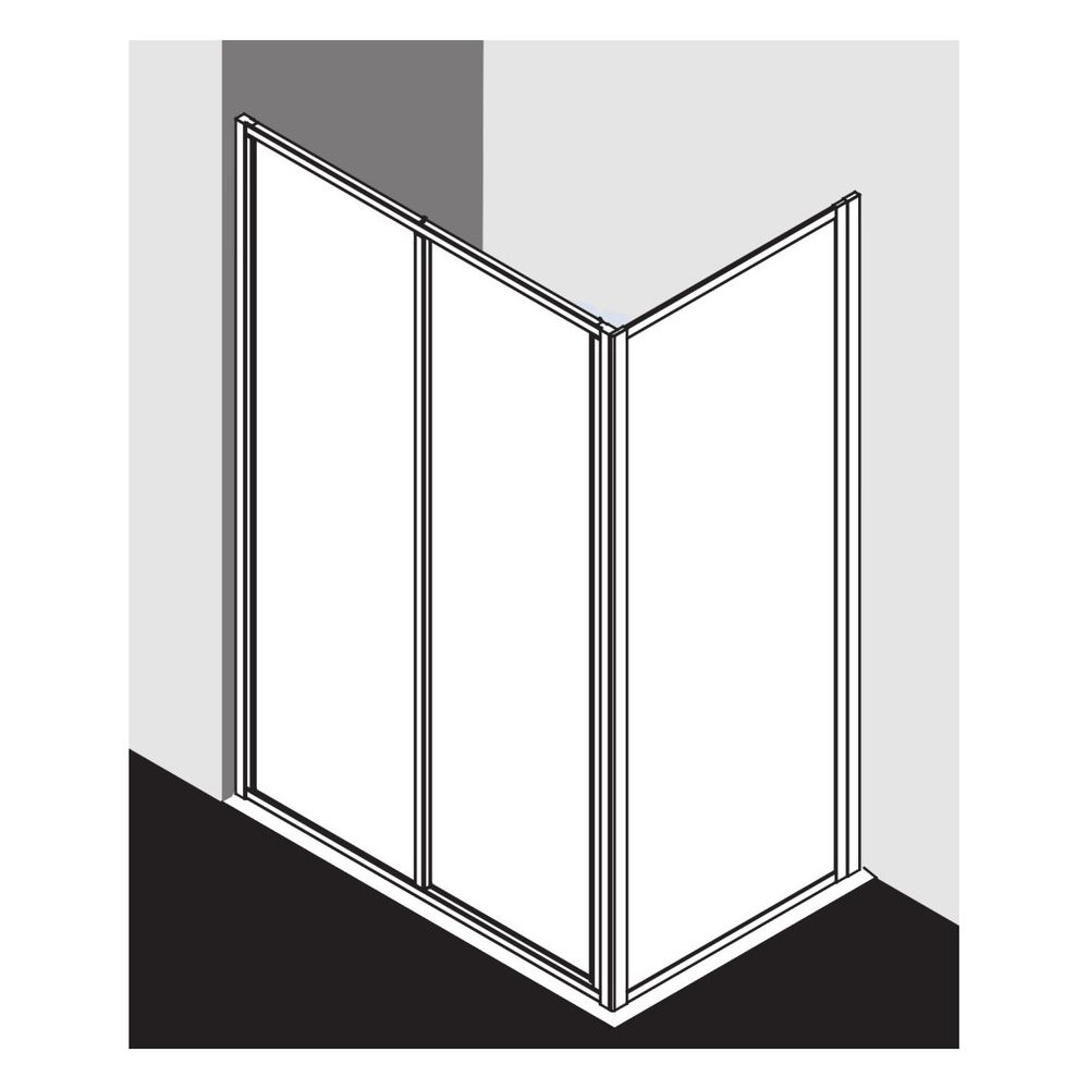 Kermi Duschkabine Nova 2000 Gleittür 2T Festfeld ST2 1850x1100x30mm Kerolan Fonta... KERMI-N2ST21101811K 4046383226572 (Abb. 15)