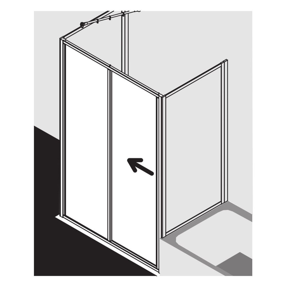 Kermi Duschkabine Nova 2000 Gleittür 2T Festfeld ST2 1850x1100x30mm Kerolan Fonta... KERMI-N2ST21101811K 4046383226572 (Abb. 14)
