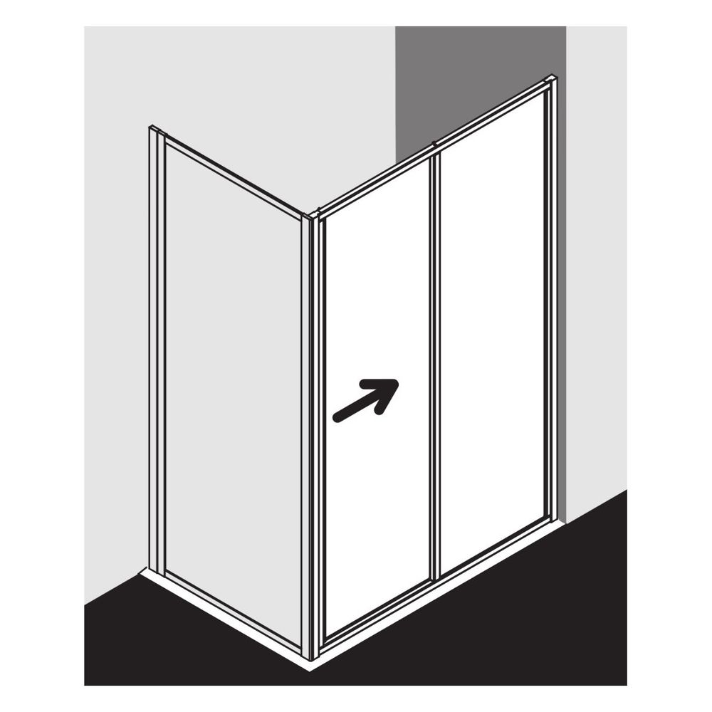 Kermi Duschkabine Nova 2000 Gleittür 2T Festfeld ST2 1850x1100x30mm Kerolan Fontan... KERMI-N2ST21101811K 4046383226572 (Abb. 5)