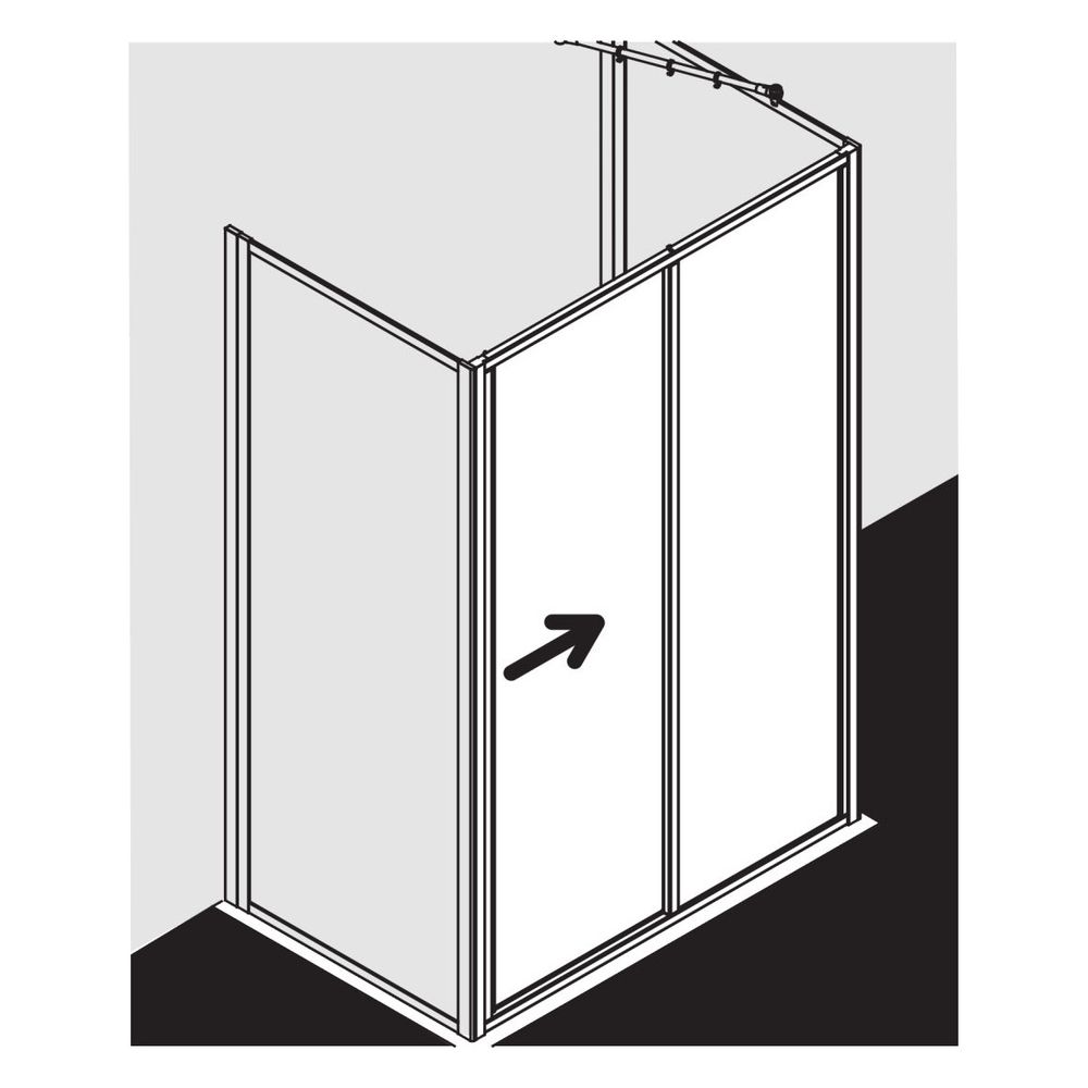 Kermi Duschkabine Nova 2000 Gleittür 2T Festfeld ST2 1850x1100x30mm Kerolan Fontan... KERMI-N2ST21101811K 4046383226572 (Abb. 8)