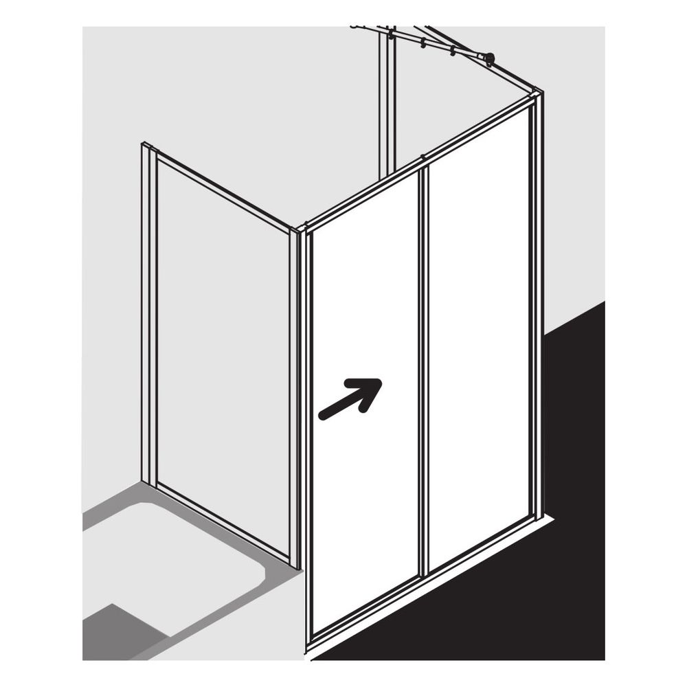 Kermi Duschkabine Nova 2000 Gleittür 2T Festfeld ST2 1850x1100x30mm Kerolan Fonta... KERMI-N2ST21101811K 4046383226572 (Abb. 13)