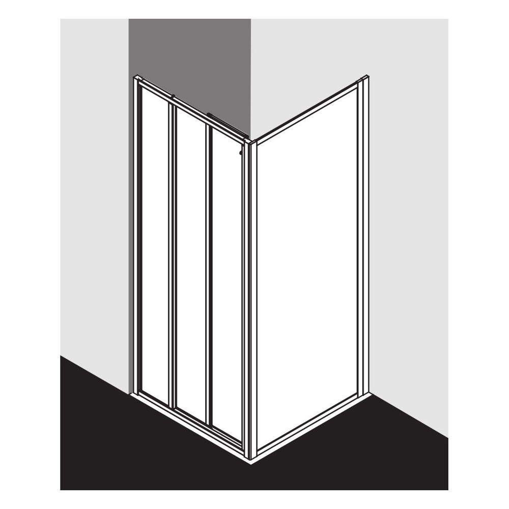 Kermi Duschkabine Nova 2000 Gleittür 3T Festfeld ST3 1850x900x30mm Kerolan Fontan... KERMI-N2ST30901811K 4046383228194 (Abb. 12)