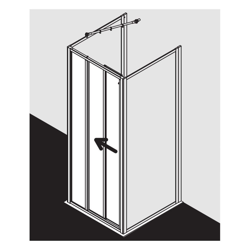 Kermi Duschkabine Nova 2000 Gleittür 3T Festfeld ST3 1850x900x30mm Kerolan Fontana... KERMI-N2ST30901811K 4046383228194 (Abb. 2)