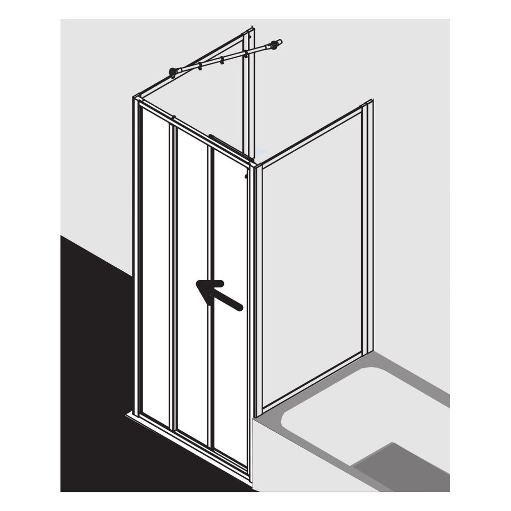Kermi Duschkabine Nova 2000 Gleittür 3T Festfeld ST3 1850x900x30mm Kerolan Fontana... KERMI-N2ST30901811K 4046383228194 (Abb. 7)