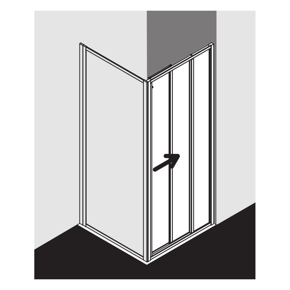 Kermi Duschkabine Nova 2000 Gleittür 3T Festfeld ST3 1850x900x30mm Kerolan Fontan... KERMI-N2ST30901811K 4046383228194 (Abb. 11)