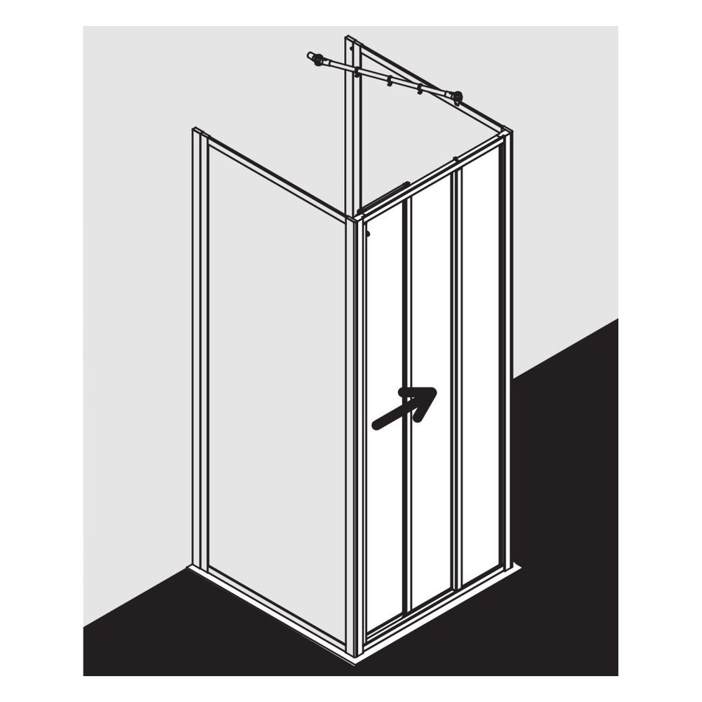 Kermi Duschkabine Nova 2000 Gleittür 3T Festfeld ST3 1850x900x30mm Kerolan Fontana... KERMI-N2ST30901811K 4046383228194 (Abb. 5)