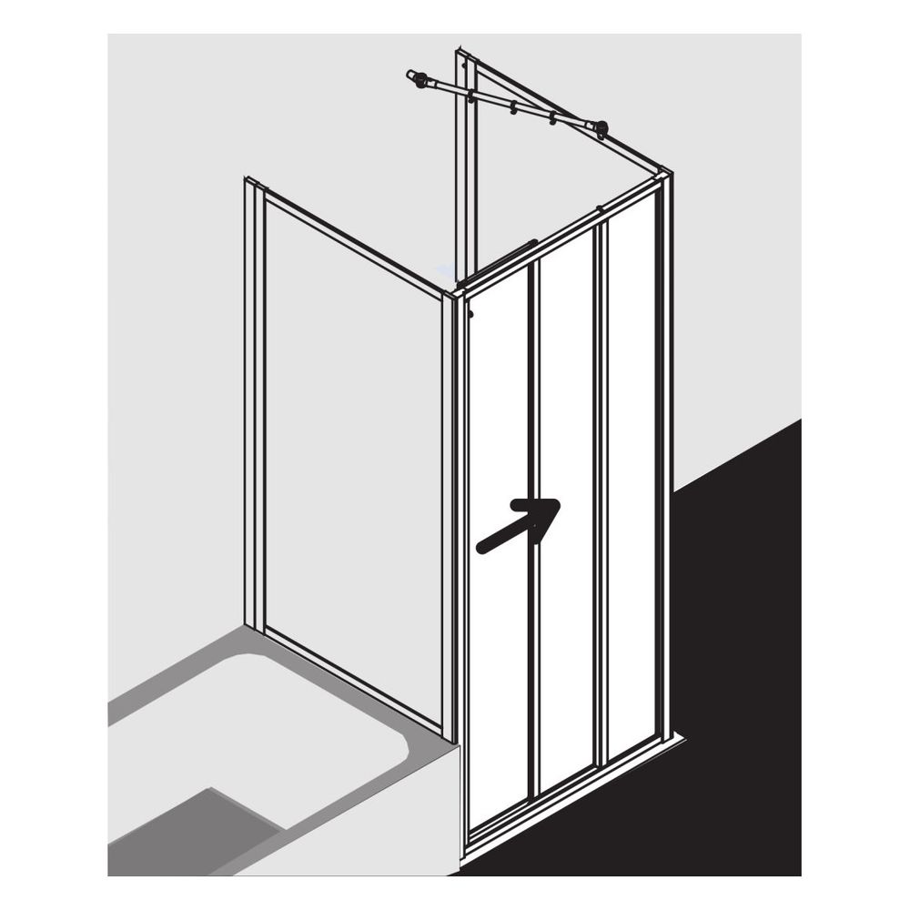 Kermi Duschkabine Nova 2000 Gleittür 3T Festfeld ST3 1850x900x30mm Kerolan Fontana... KERMI-N2ST30901811K 4046383228194 (Abb. 9)