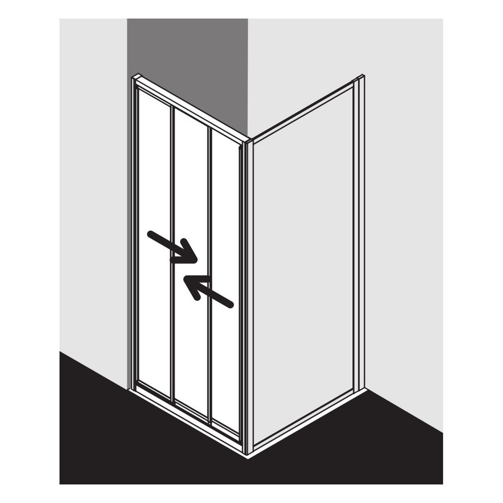 Kermi Duschkabine Nova 2000 Gleittür 3-teilig STD 1850x900x52mm Kerolan Fontana 3m... KERMI-N2STD0901811K 4046383000011 (Abb. 9)