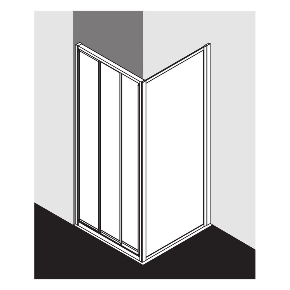 Kermi Duschkabine Nova 2000 Gleittür 3-teilig STD 1750x900x52mm Kerolan Fontana 3... KERMI-N2STD0901711K 4046383229023 (Abb. 13)