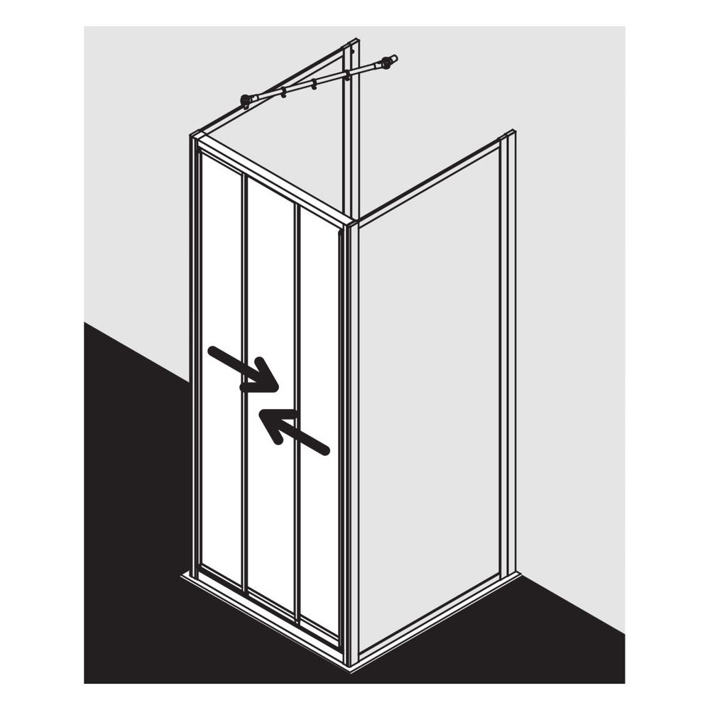 Kermi Duschkabine Nova 2000 Gleittür 3-teilig STD 1850x800x52mm Kerolan Fontana 3m... KERMI-N2STD0801811K 4046383228903 (Abb. 5)