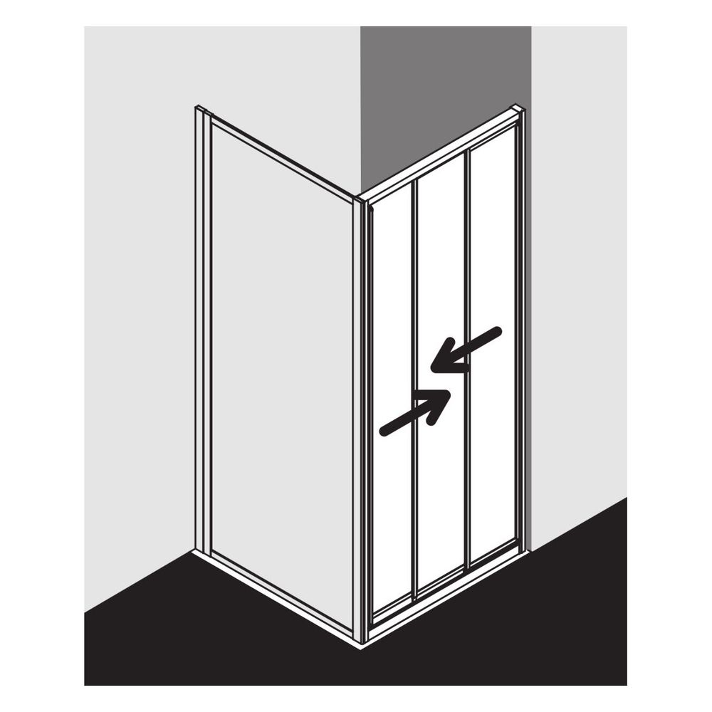 Kermi Duschkabine Nova 2000 Gleittür 3-teilig STD 1850x800x52mm Kerolan Fontana 3... KERMI-N2STD0801811K 4046383228903 (Abb. 14)