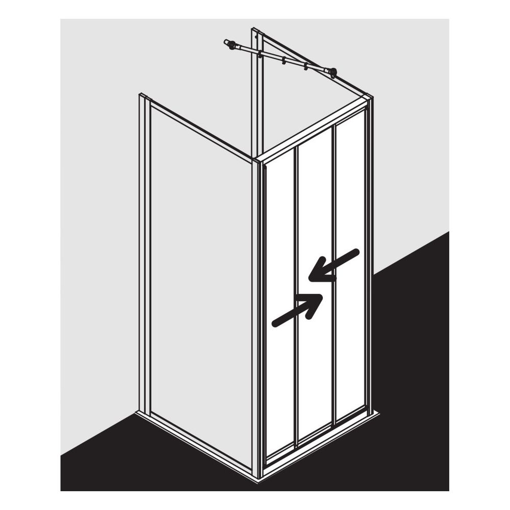 Kermi Duschkabine Nova 2000 Gleittür 3-teilig STD 1850x800x52mm Kerolan Fontana 3... KERMI-N2STD0801811K 4046383228903 (Abb. 19)