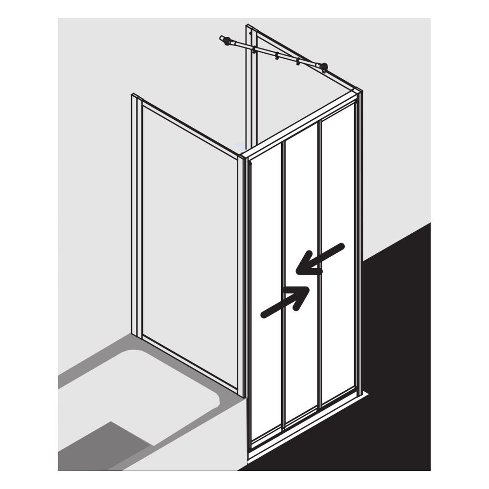 Kermi Duschkabine Nova 2000 Gleittür 3-teilig STD 1850x800x52mm Kerolan Fontana 3... KERMI-N2STD0801811K 4046383228903 (Abb. 18)