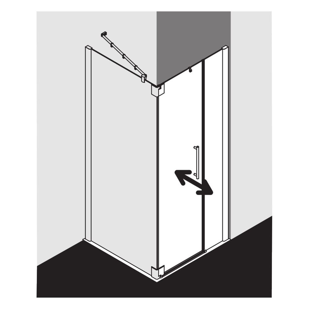Kermi Duschkabine Pasa XP Pendeltür 1F mit Festfeld 1FR 2000x900x31mm ESG Klar 8mm... KERMI-PX1FR090201PK 4046383905835 (Abb. 6)