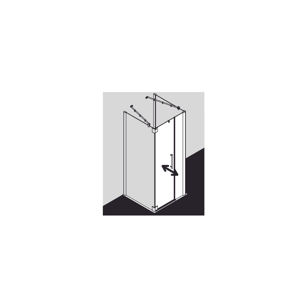 Kermi Duschkabine Pasa XP Pendeltür 1F mit Festfeld 1FR 2000x900x31mm ESG Klar 8mm... KERMI-PX1FR090201PK 4046383905835 (Abb. 5)