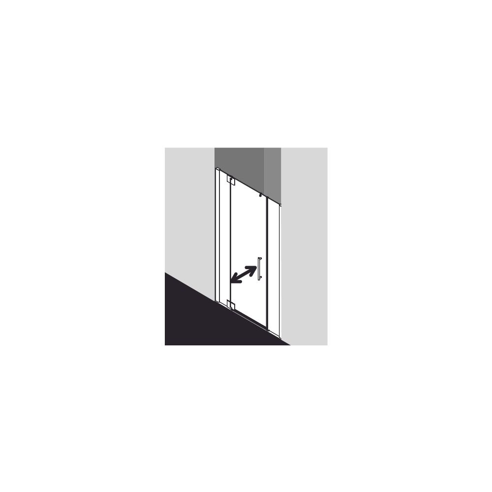 Kermi Duschkabine Pasa XP Pendeltür 1F mit Festfeld 1GL 2000x1100x31mm ESG SR Opac... KERMI-PX1GL11020VUK 4046383906368 (Abb. 2)