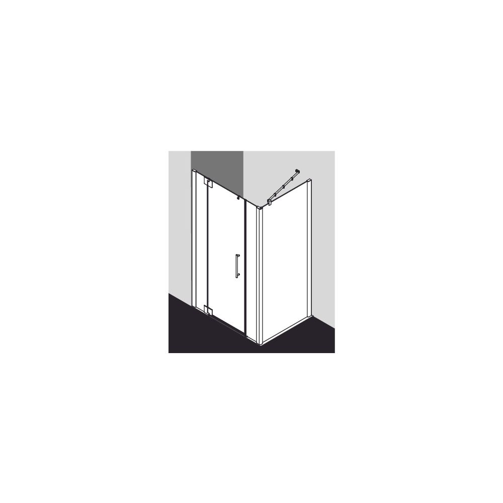 Kermi Duschkabine Pasa XP Pendeltür 1F mit Festfeld 1GL 2000x1100x31mm ESG SR Opac... KERMI-PX1GL11020VUK 4046383906368 (Abb. 5)