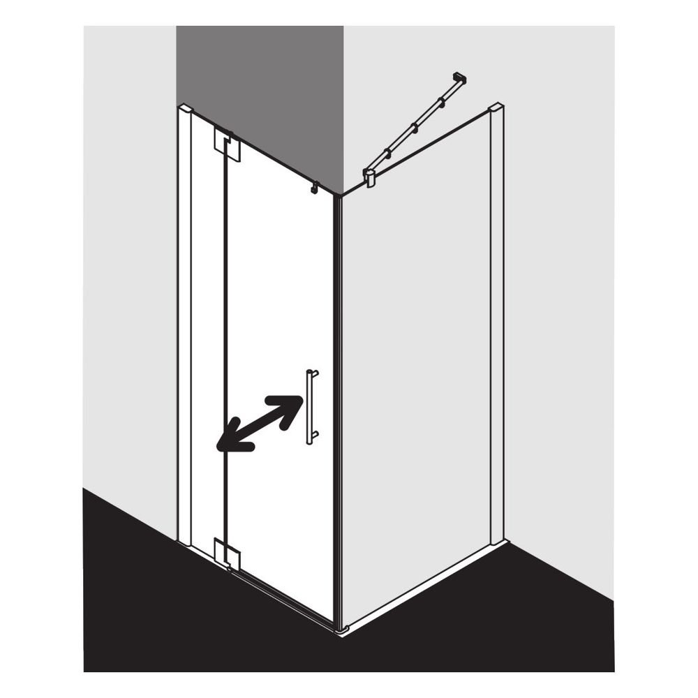 Kermi Duschkabine Pasa XP Pendeltür 1F mit Festfeld 1WL 2000x900x31mm ESG Klar 8mm... KERMI-PX1WL090201AK 4046383911690 (Abb. 6)