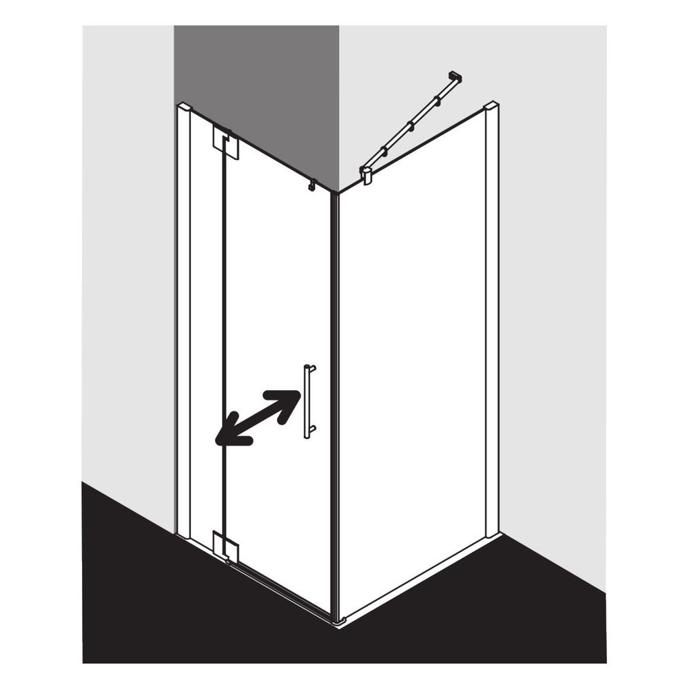 Kermi Duschkabine Pasa XP Pendeltür 1F mit Festfeld 1WL 2000x900x31mm ESG Klar 8m... KERMI-PX1WL090201AK 4046383911690 (Abb. 12)